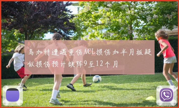 乌加特遭遇重伤ACL损伤加半月板疑似损伤预计缺阵9至12个月